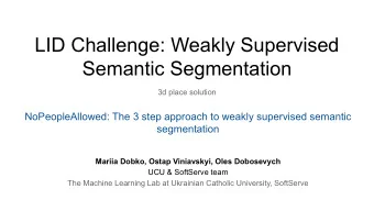 LID Challenge: Weakly Supervised  Semantic Segmentation  3d place solution  NoPeopleAllowed: The 3