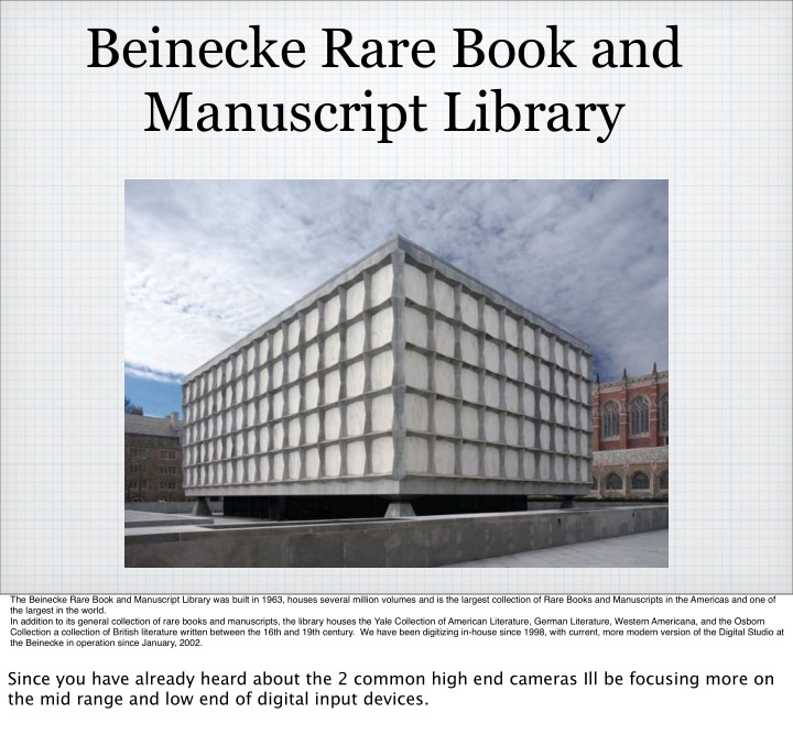 beinecke rare book and manuscript library