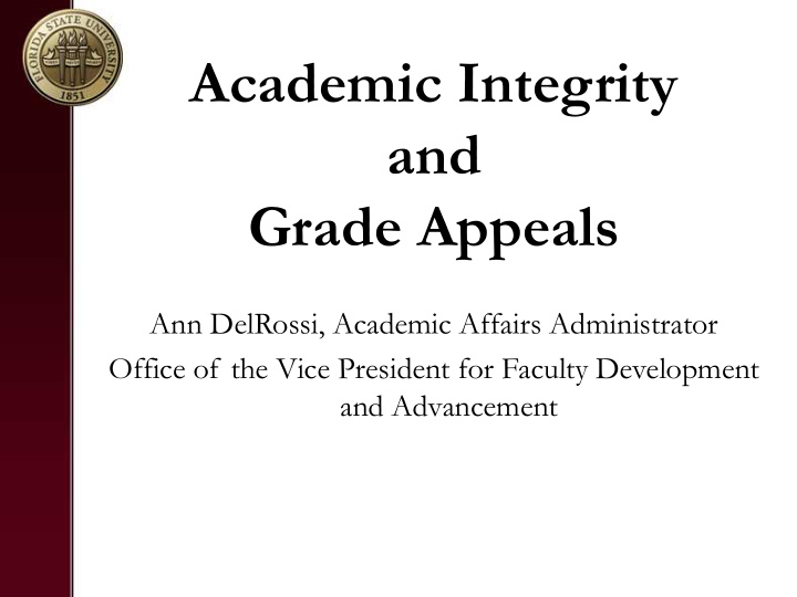 academic integrity and grade appeals