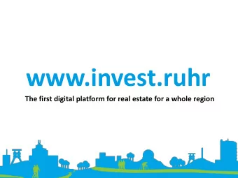 www.invest.ruhr  The first digital platform for real estate for a whole region  #EXPO REAL: Europes