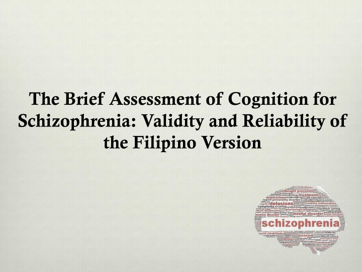 the brief assessment of cognition for