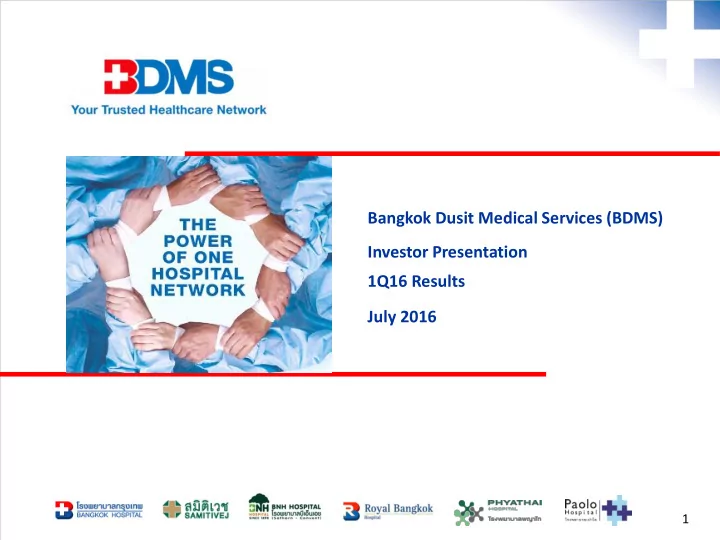 bangkok dusit medical services bdms investor presentation