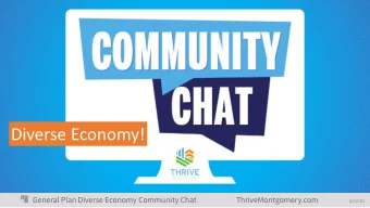 Diverse Economy!  General Plan Diverse Economy Community Chat  ThriveMontgomery.com  6/10/20  How