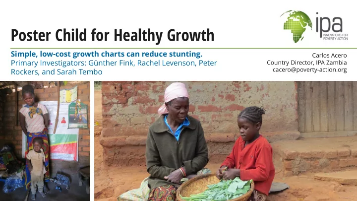 poster child for healthy growth