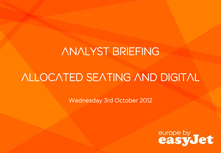 alloc llocated ated se seating ting and nd digital igital