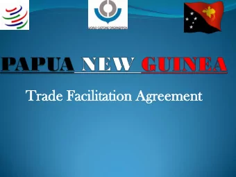 Tr  Trad  ade  e Faci  acilitat  itation  ion Agre  reeme  ement  nt