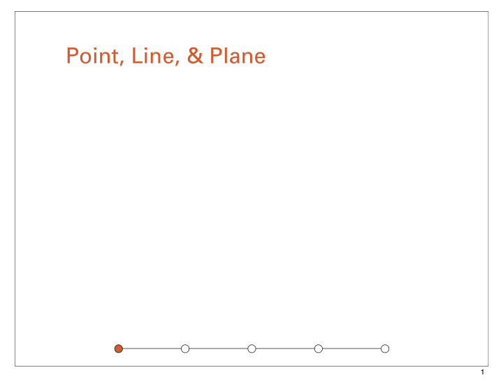 point line plane