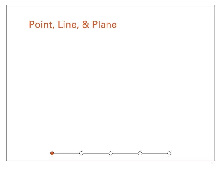 point line plane