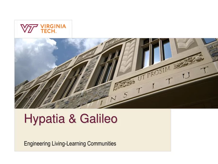 hypatia amp galileo