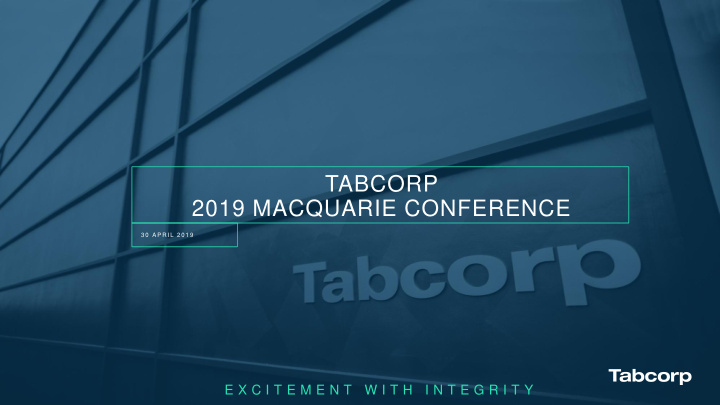 tabcorp 2019 macquarie conference