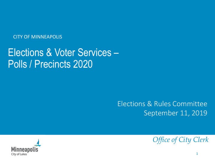 elections voter services polls precincts 2020