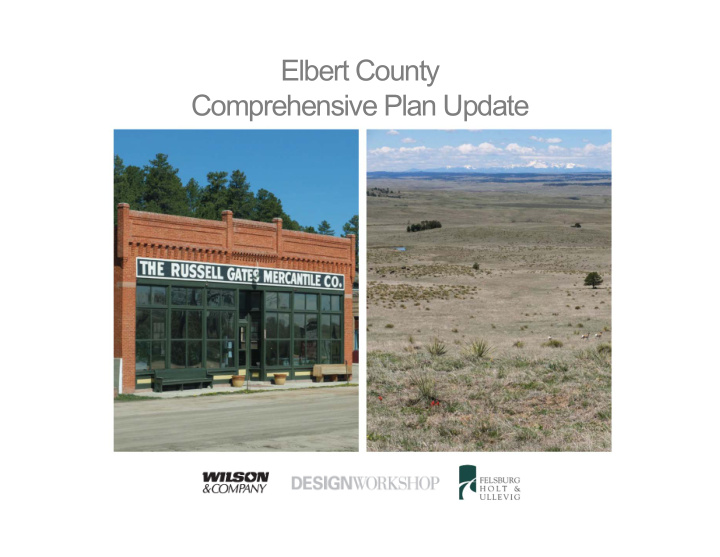 elbert county comprehensive plan update overview