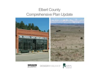 Elbert County  Comprehensive Plan Update  Overview   Stakeholder Strategy   Engagement