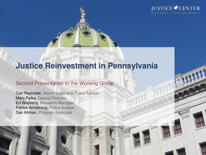 justice reinvestment in pennsylvania
