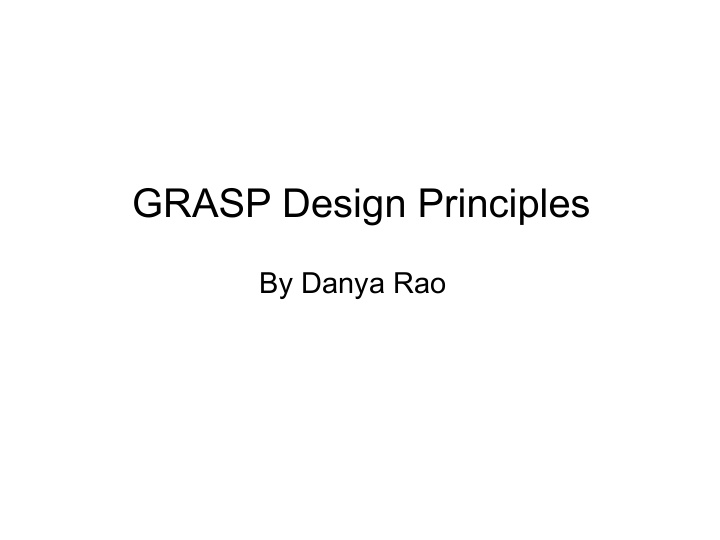 grasp design principles