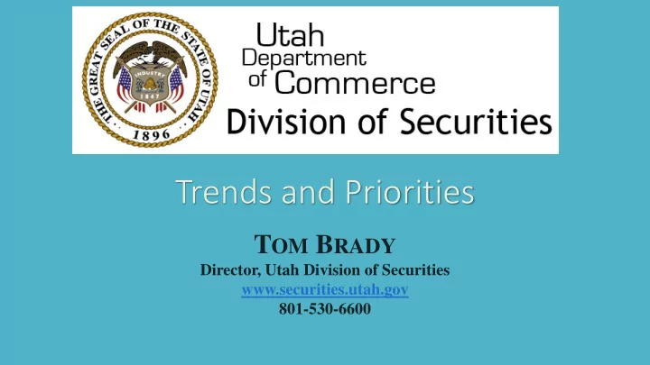 trends and priorities