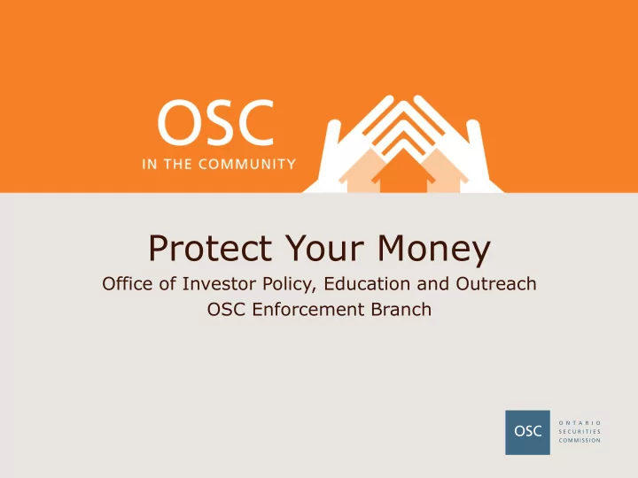 protect your money