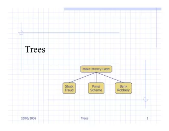 Trees  Make Money Fast!  Stock  Ponzi  Bank  Robbery  Fraud  Scheme  02/06/2006  Trees  1  Outline