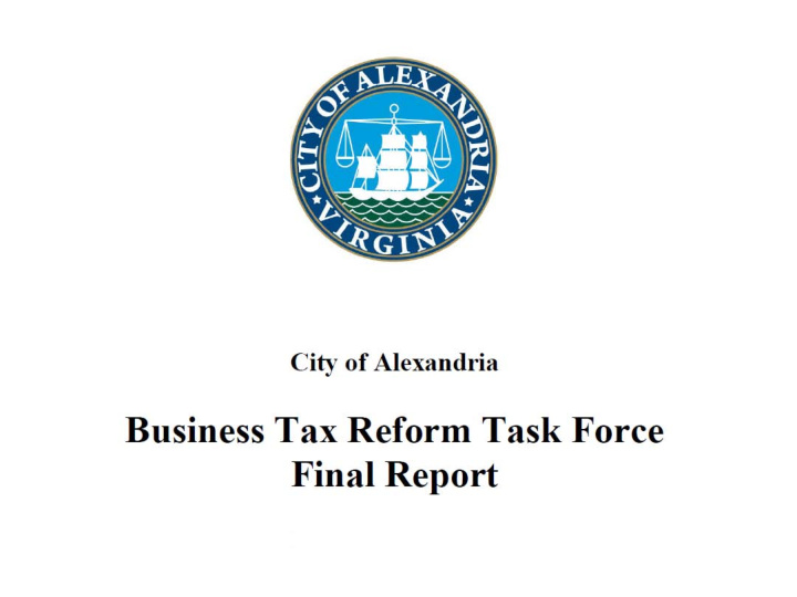 business tax reform task force final report