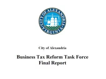Business Tax Reform Task Force  Final Report  ~  -  ~  -~ Chart A Business Activity Measured by