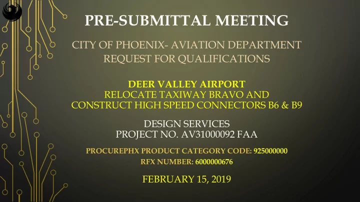 pre submittal meeting