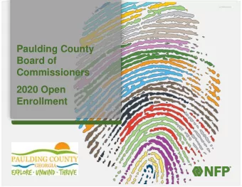 Paulding County  Board of  Commissioners  2020 Open  Enrollment Employees Responsibility