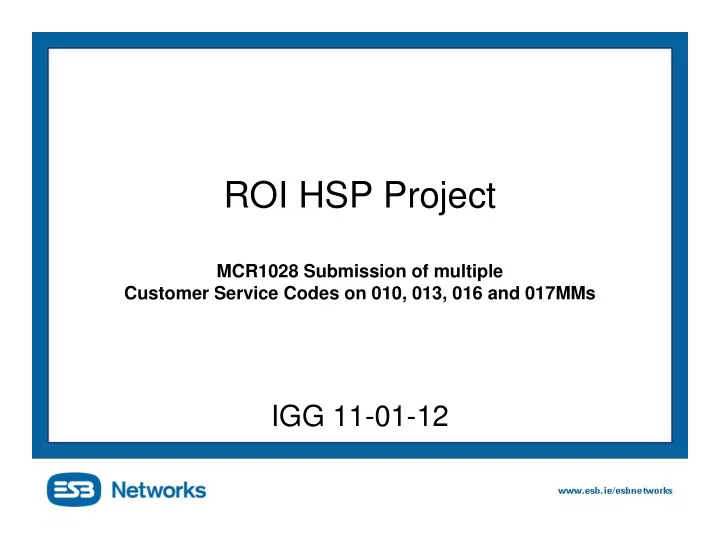 roi hsp project