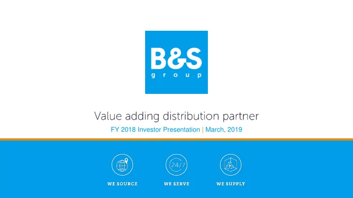 fy 2018 investor presentation march 2019