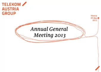 Agenda  01  Report on the fiscal year 2012  02  Utilisation of net profit  03  Discharge of the