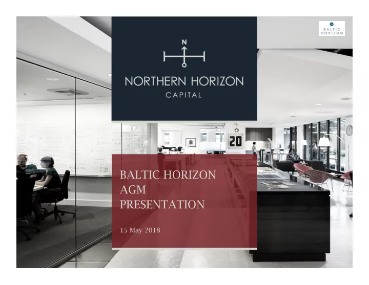 baltic horizon agm presentation
