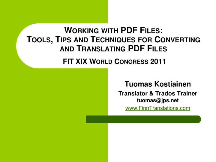 w orking with pdf f iles