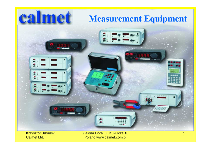 measurement equipment
