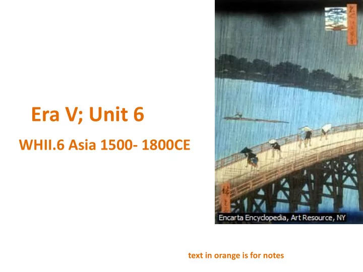era v unit 6