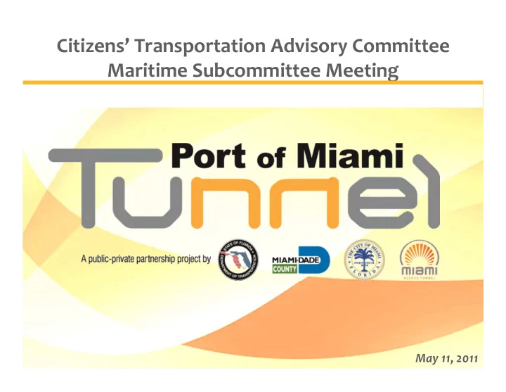 citizens transportation advisory committee maritime
