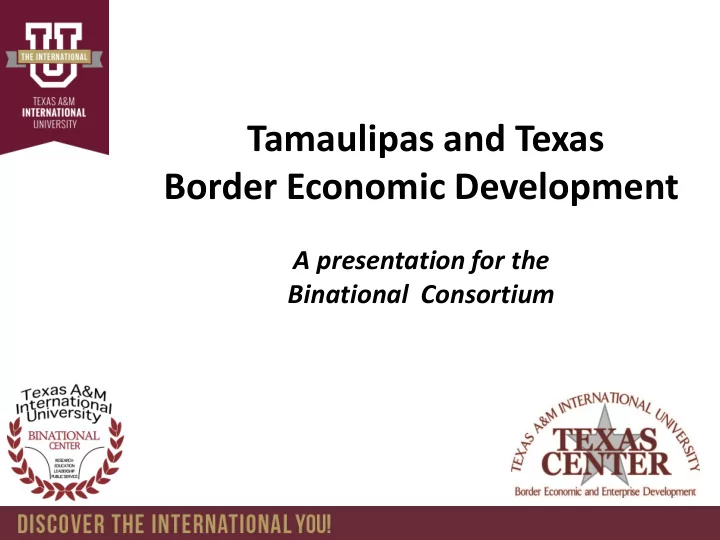 tamaulipas and texas border economic development