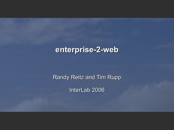 enterprise 2 web enterprise 2 web