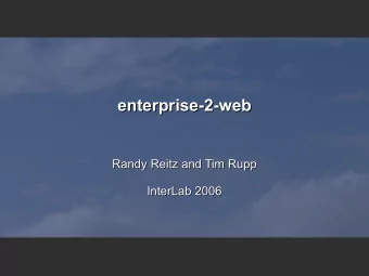 enterprise-2-web  enterprise-2-web  Randy Reitz and Tim Rupp  Randy Reitz and Tim Rupp  InterLab