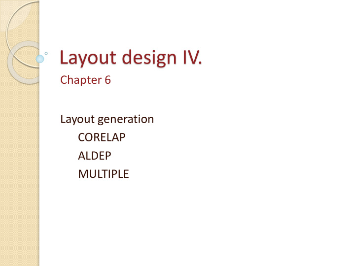 layout design iv