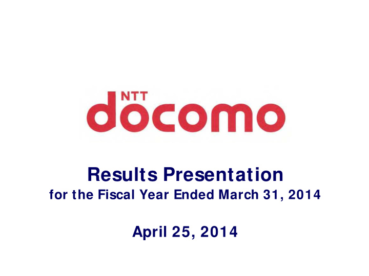 results presentation