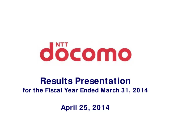 results presentation