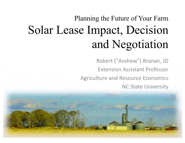 solar lease impact decision and negotiation
