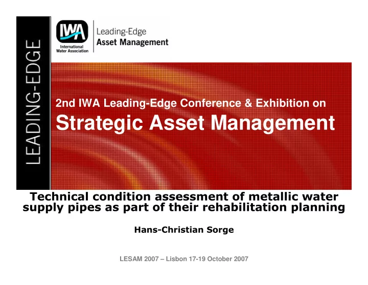 strategic asset management