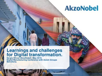 Learnings and challenges  for Digital transformation.  Sergio Olivas (AkzoNobel) -May 2019.