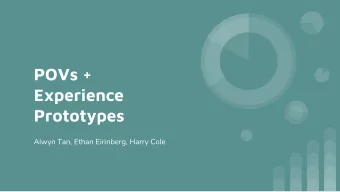 POVs +  Experience  Prototypes  Alwyn Tan, Ethan Eirinberg, Harry Cole  Social Inhibitions  and
