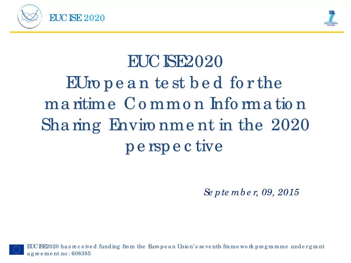 e uci se 2020 e uro pe a n te st b e d fo r the ma ritime