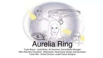 Aurelia Ring  Taylor Braun - Lead Writer, Art Assistant, Social Media Manager  Mihir Ravindra
