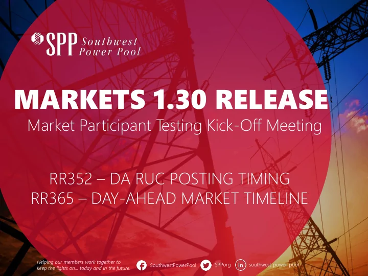 markets 1 30 release