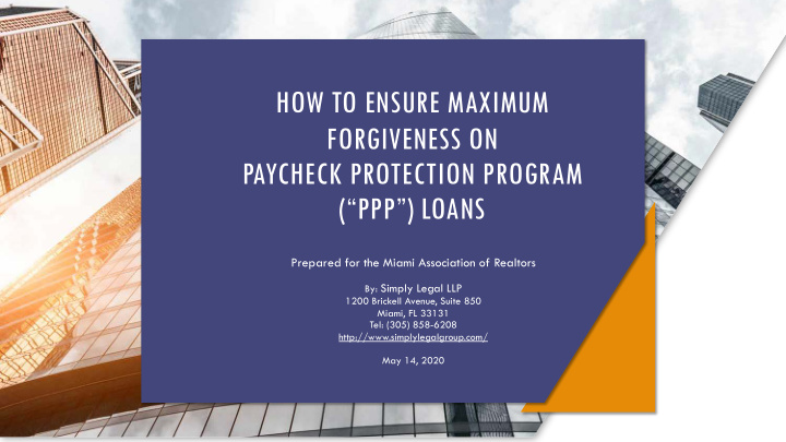 how to ensure maximum forgiveness on paycheck protection