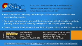 Free confidential consulting and training to current and prospective business  owners and