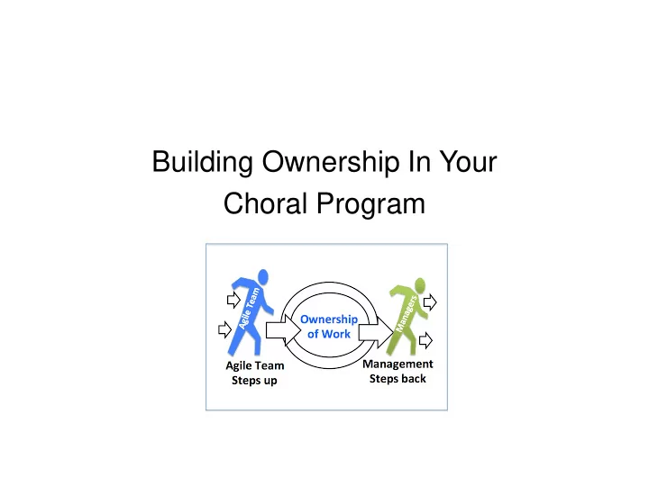 building ownership in your choral program